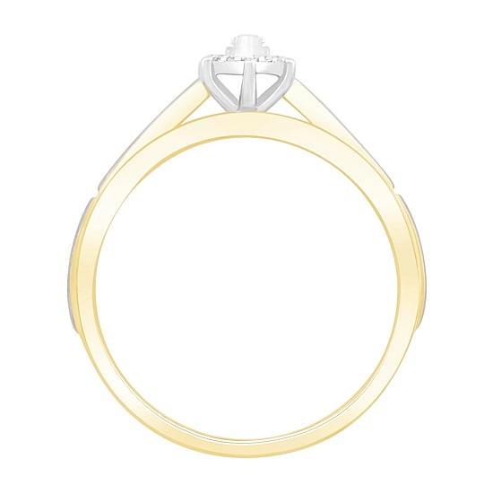 3PC His and Hers Trio Wedding Set Featuring 1/3 CT.T.W. Natural Diamond Womens Bridal Set and Mens Wedding Band in  10K or 14K Two Tone Gold