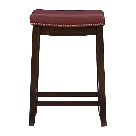 Linon Lakeland Upholstered Backless Counter Stool