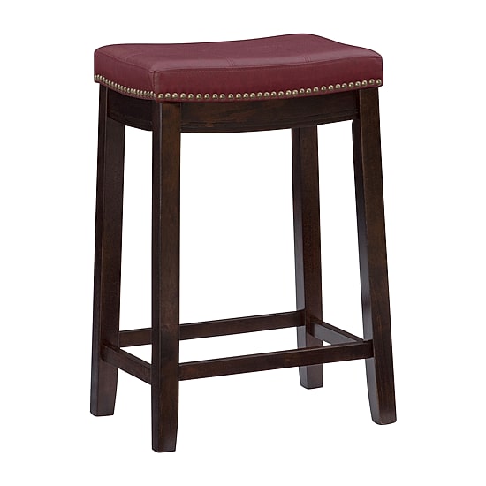 Linon Lakeland Upholstered Backless Counter Stool