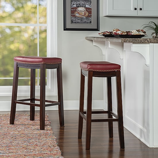 Lakeland Upholstered Backless Barstool