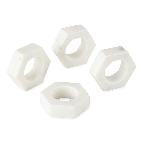 Loom + Forge Marble 4-pc. Napkin Ring