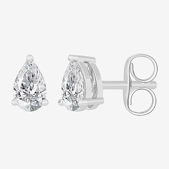 (H-I / SI1-SI2) 1/2 CT. T.W. Lab Grown White Diamond 14K Gold 5.3mm Pear Stud Earrings