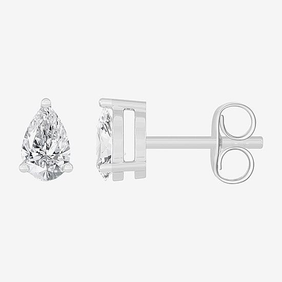 (H-I / SI1-SI2) 1/2 CT. T.W. Lab Grown White Diamond 14K Gold 5.3mm Pear Stud Earrings