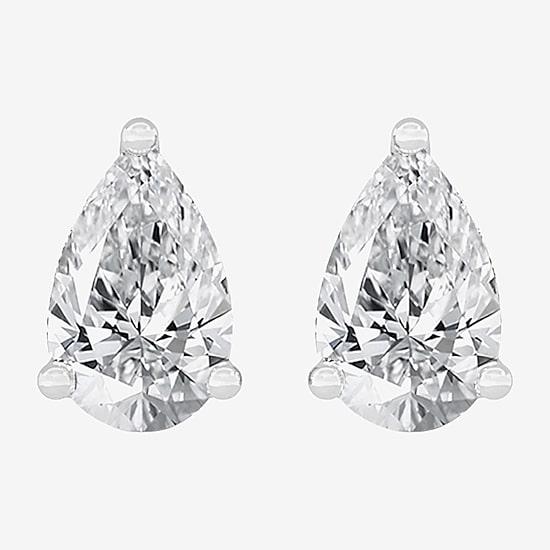(H-I / SI1-SI2) 1/2 CT. T.W. Lab Grown White Diamond 14K Gold 5.3mm Pear Stud Earrings