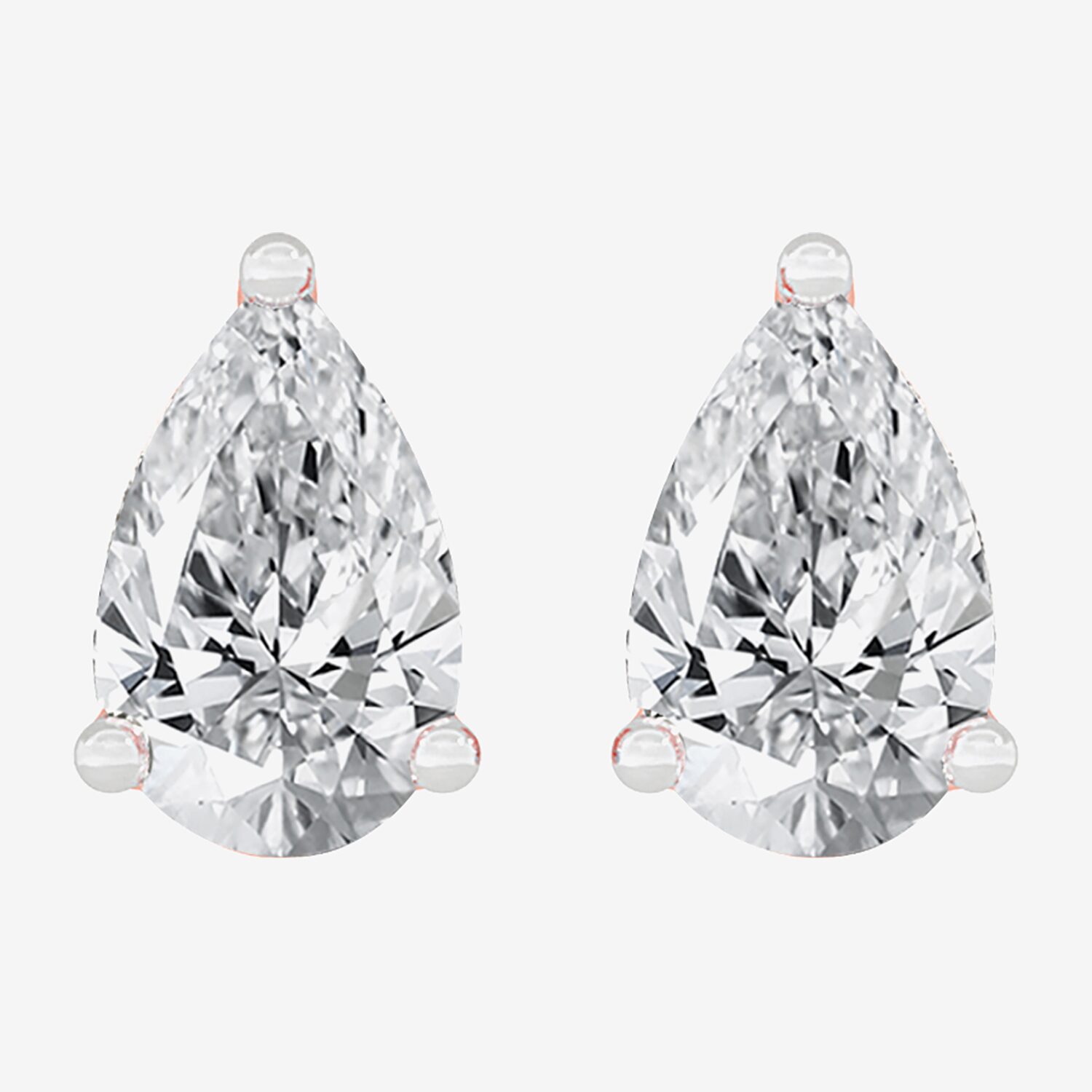 (H-I / SI1-SI2) 1/2 CT. T.W. Lab Grown White Diamond 14K Gold 5.3mm Pear Stud Earrings