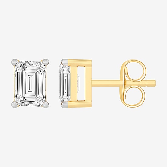 (H-I / SI1-SI2) 1 CT. T.W. Lab Grown White Diamond 14K Gold 5.4mm Stud Earrings