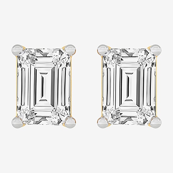 (H-I / SI1-SI2) 1 CT. T.W. Lab Grown White Diamond 14K Gold 5.4mm Stud Earrings