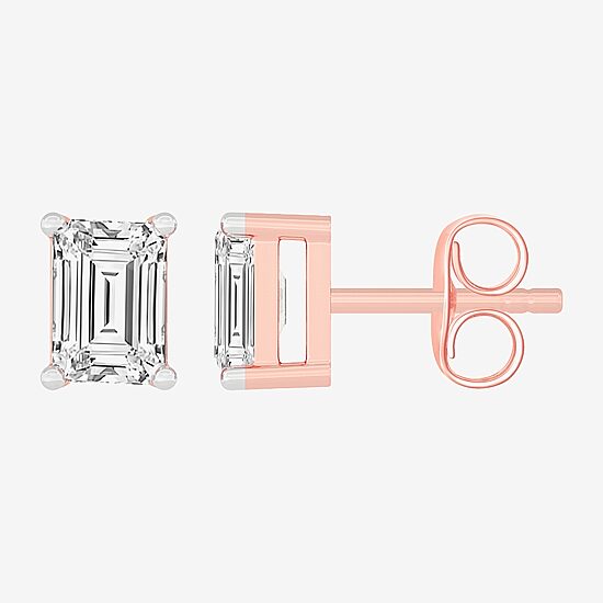 (H-I / SI1-SI2) 1 CT. T.W. Lab Grown White Diamond 14K Gold 5.4mm Stud Earrings