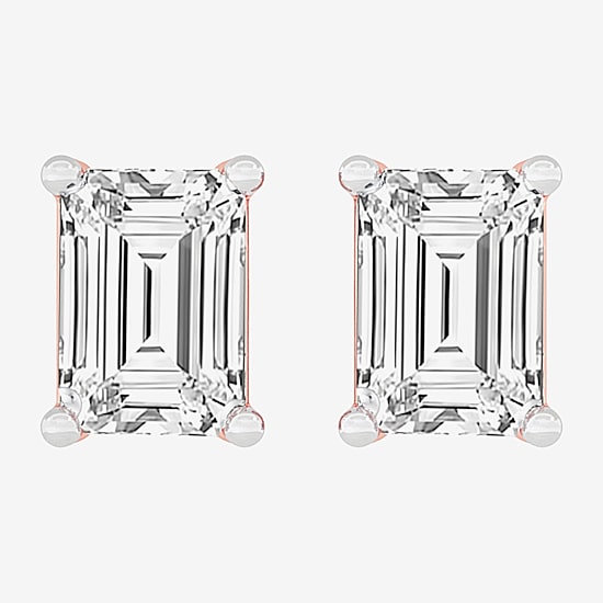 (H-I / SI1-SI2) 1 CT. T.W. Lab Grown White Diamond 14K Gold 5.4mm Stud Earrings