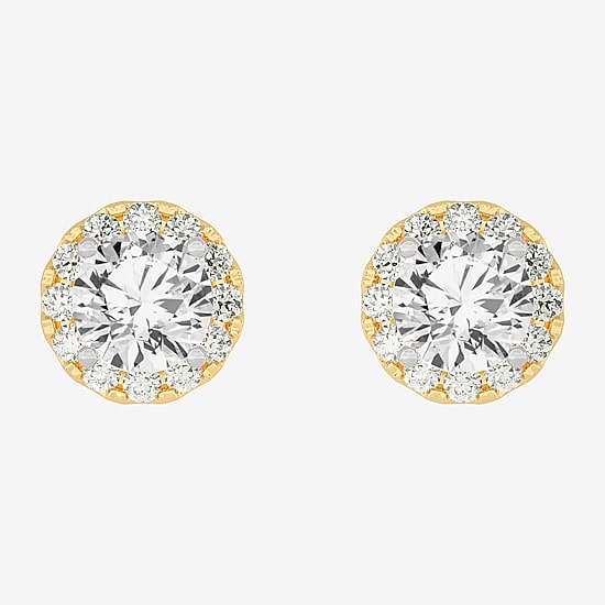 (H-I / SI1-SI2) 5 CT. T.W. Lab Grown White Diamond 14K Gold 8.1mm Round Stud Earrings