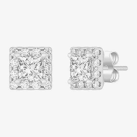 (G-H / SI1-SI2) 2 1/2 CT. T.W. Lab Grown White Diamond 14K Gold 5mm Stud Earrings