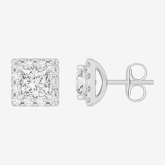 (G-H / SI1-SI2) 2 1/2 CT. T.W. Lab Grown White Diamond 14K Gold 5mm Stud Earrings