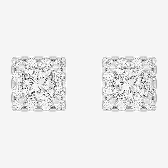(G-H / SI1-SI2) 2 1/2 CT. T.W. Lab Grown White Diamond 14K Gold 5mm Stud Earrings