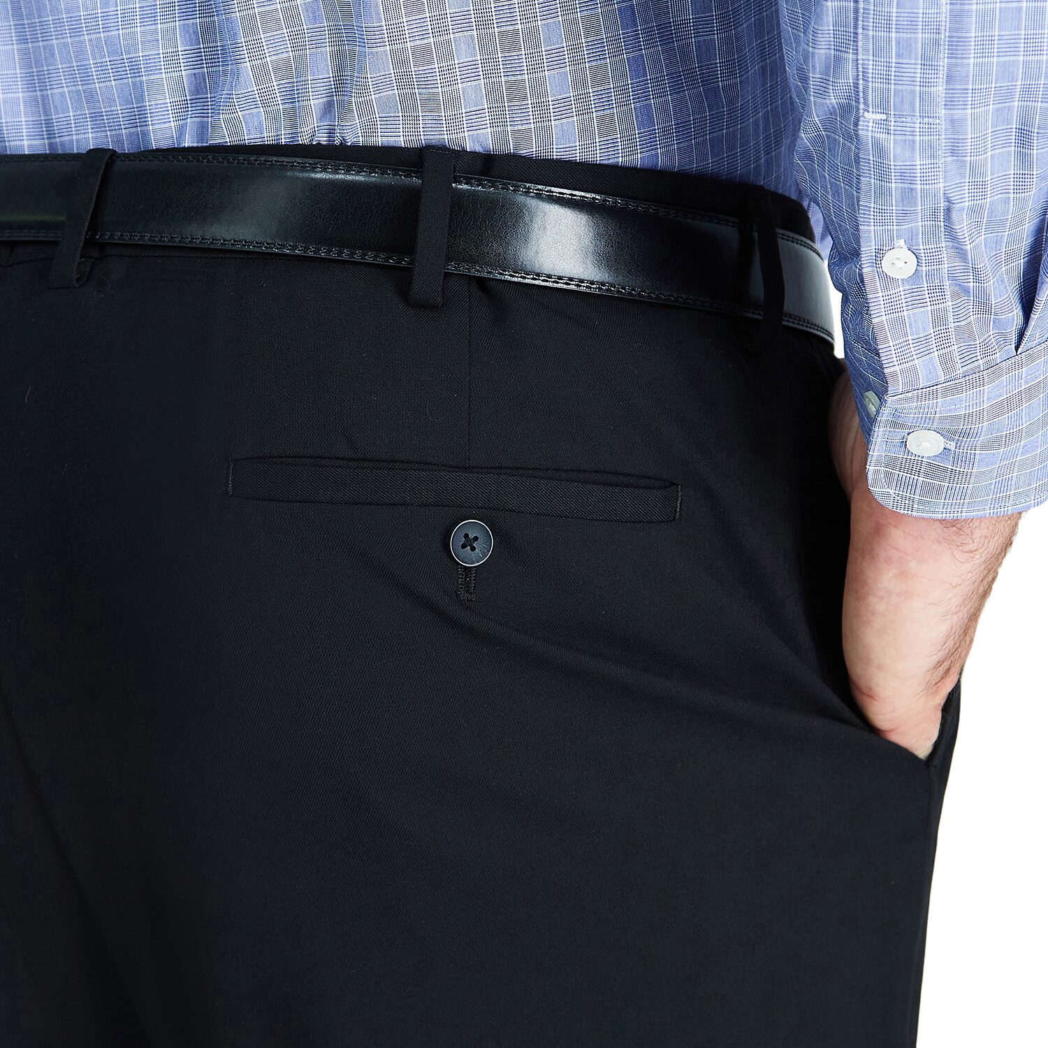 Haggar JMH Mens Classic Fit Big and Tall Dress Flat Front Pant