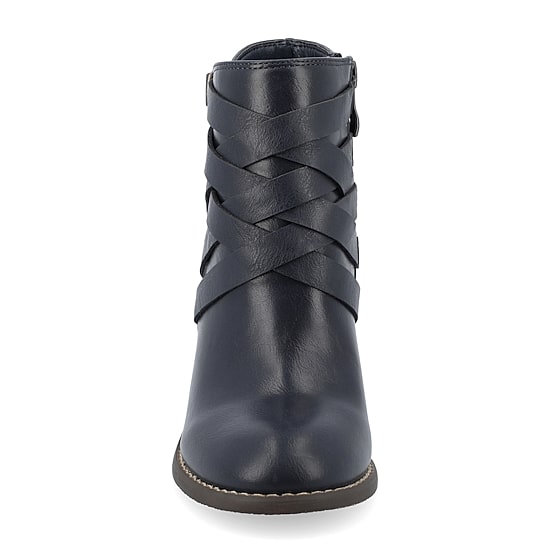 Journee Collection Womens Strap Stacked Heel Booties