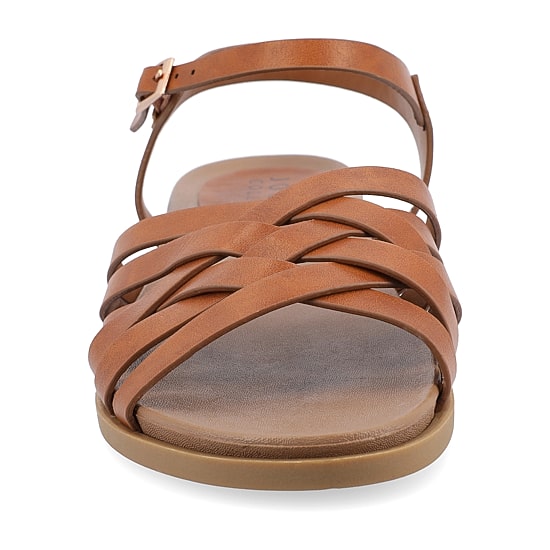 Journee Collection Womens Kimmie Ankle Strap Flat Sandals