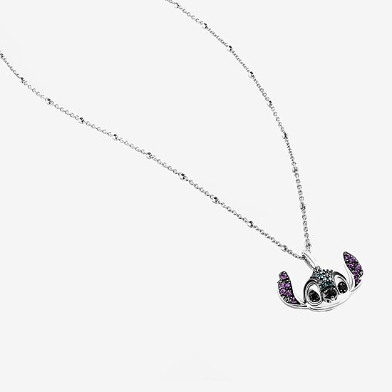 Womens 1/10 CT. T.W. Natural Blue Diamond Sterling Silver 18 Inch Pendant Necklace