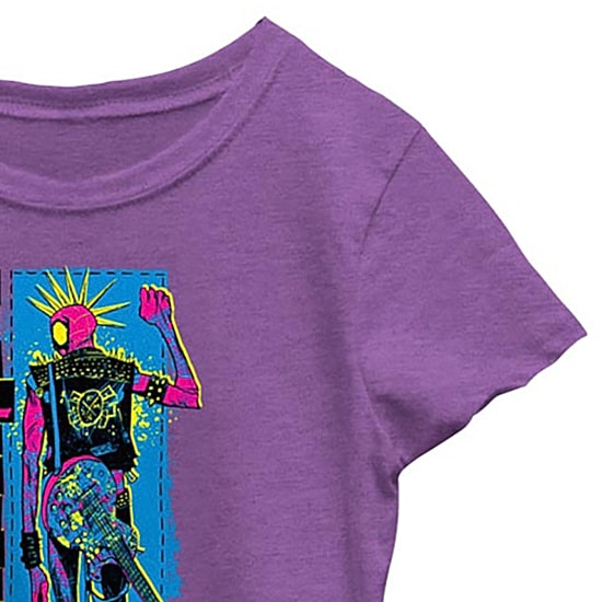 Disney Collection Little & Big Kid Girls Crew Neck Short Sleeve Regular Fit Marvel Spiderman Graphic T-Shirt