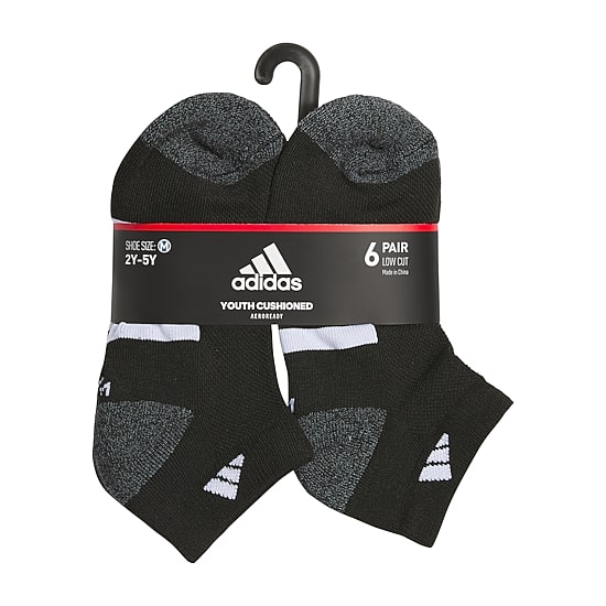 adidas Little & Big Boys 6 Pair Low Cut Socks