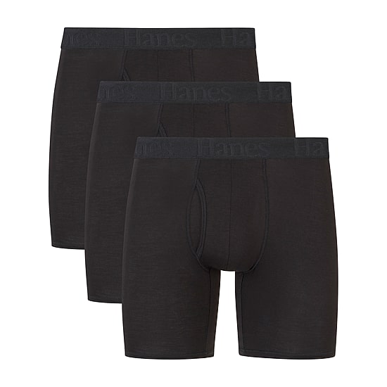 Hanes Originals Supersoft Mens 3 Pack Boxer Briefs Uo2ba3