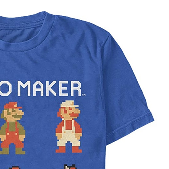 Mens Short Sleeve Super Mario Graphic T-Shirt