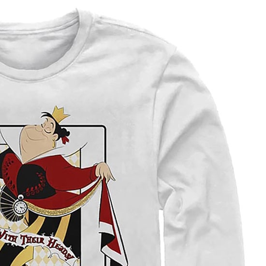 Mens Long Sleeve Alice in Wonderland Graphic T-Shirt
