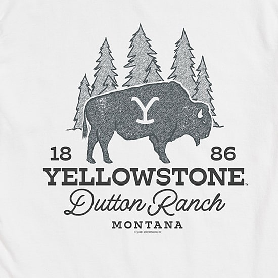 Mens Short Sleeve Yellowstone Graphic T-Shirt
