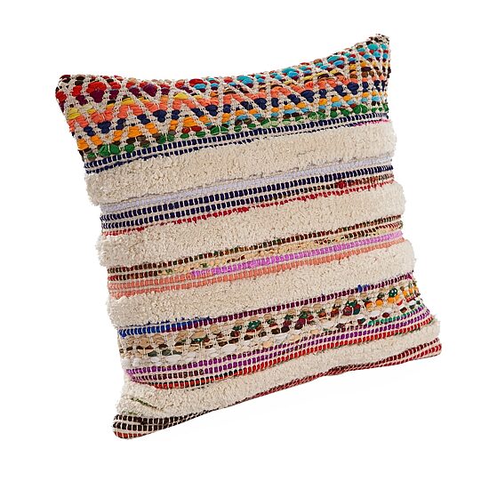 LR Home Eltoge Stripe Square Throw Pillow
