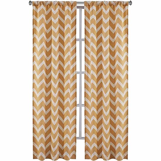 Home Expressions Rhett Rod Pocket Light-Filtering Set of 2 Curtain Panel
