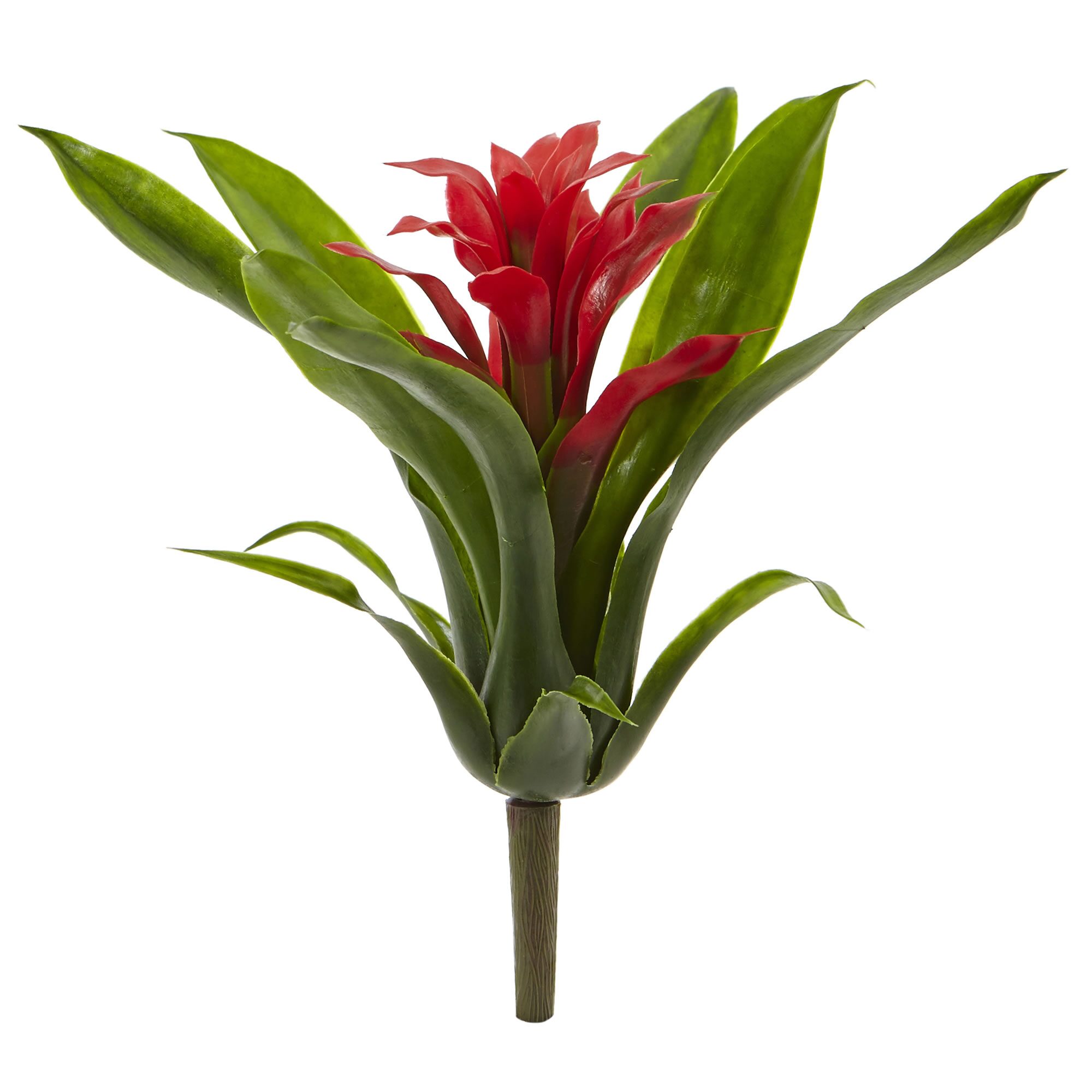 10” Bromeliad Artificial Flower Stem; Set of 6
