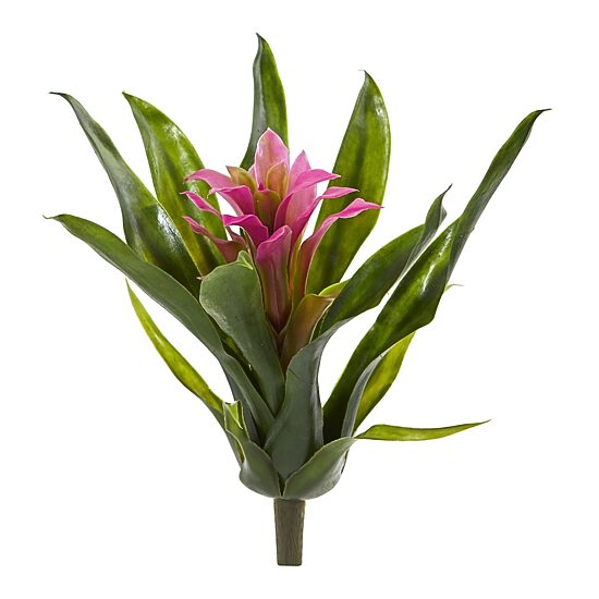 10” Bromeliad Artificial Flower Stem; Set of 6