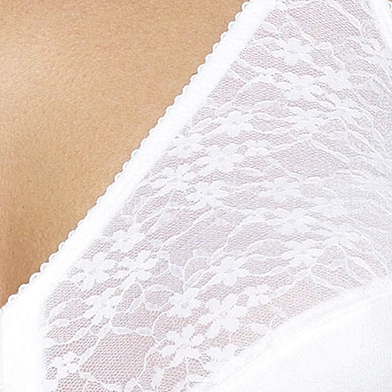 Exquisite Form®  Women's FULLY Lace Wireless Back & Posture Support Bra with Front Closure-5100565