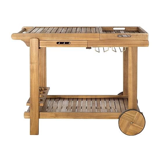 Safavieh Orland Patio Collection Wood-Top Serving Cart