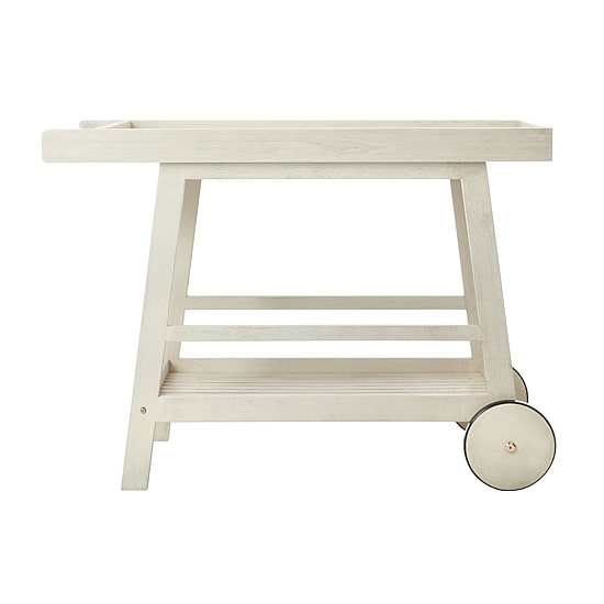 Safavieh Renzo Patio Collection Wood-Top Serving Cart