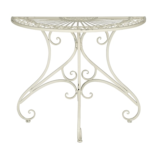 Annalise Patio Semi Circle Iron Console Table