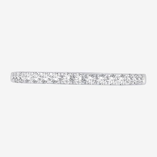 (H-I / Si1-Si2) Womens 1/4 CT. T.W. Lab Grown White Diamond 10K Gold Wedding Band