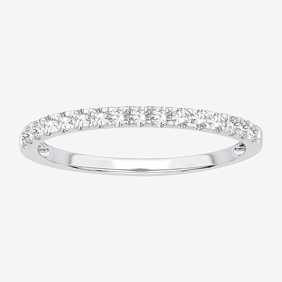 (H-I / Si1-Si2) Womens 1/4 CT. T.W. Lab Grown White Diamond 10K Gold Wedding Band