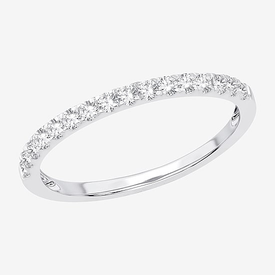 (H-I / Si1-Si2) Womens 1/4 CT. T.W. Lab Grown White Diamond 10K Gold Wedding Band