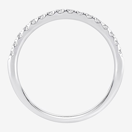 (H-I / Si1-Si2) Womens 1/4 CT. T.W. Lab Grown White Diamond 10K Gold Wedding Band