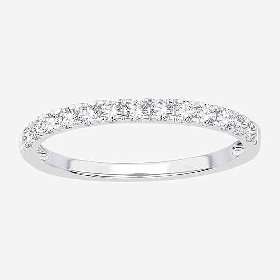 (H-I / Si1-Si2) Womens 1/3 CT. T.W. Lab Grown White Diamond 10K Gold Wedding Band