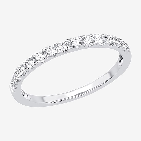 (H-I / Si1-Si2) Womens 1/3 CT. T.W. Lab Grown White Diamond 10K Gold Wedding Band