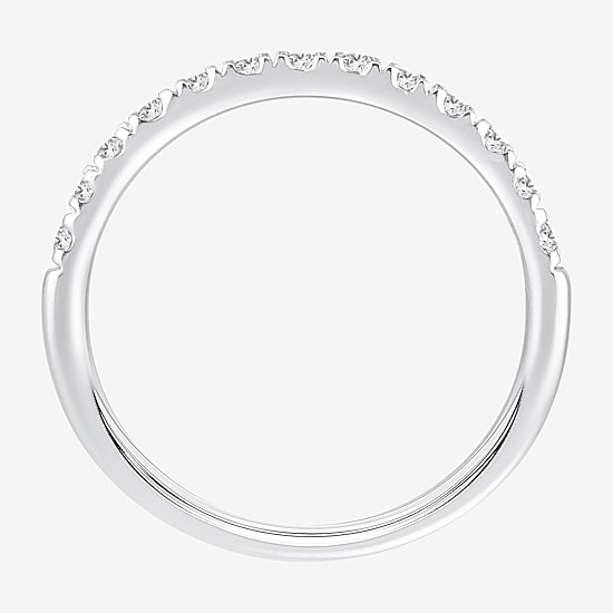 (H-I / Si1-Si2) Womens 1/3 CT. T.W. Lab Grown White Diamond 10K Gold Wedding Band