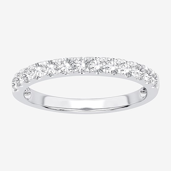 (H-I / Si1-Si2) Womens 1/2 CT. T.W. Lab Grown White Diamond 10K Gold Wedding Band