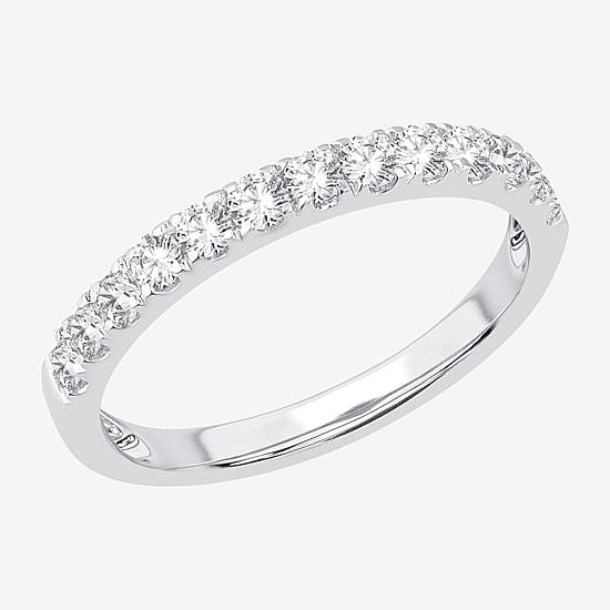 (H-I / Si1-Si2) Womens 1/2 CT. T.W. Lab Grown White Diamond 10K Gold Wedding Band
