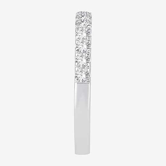 (H-I / Si1-Si2) Womens 1/2 CT. T.W. Lab Grown White Diamond 10K Gold Wedding Band