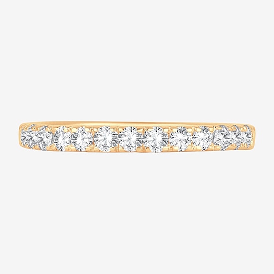 (H-I / Si1-Si2) Womens 1/2 CT. T.W. Lab Grown White Diamond 10K Gold Wedding Band