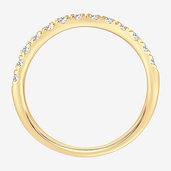 (H-I / Si1-Si2) Womens 1/2 CT. T.W. Lab Grown White Diamond 10K Gold Wedding Band