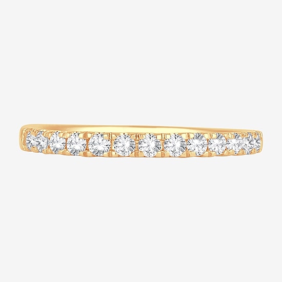 (H-I / Si1-Si2) Womens 1/3 CT. T.W. Lab Grown White Diamond 10K Gold Wedding Band
