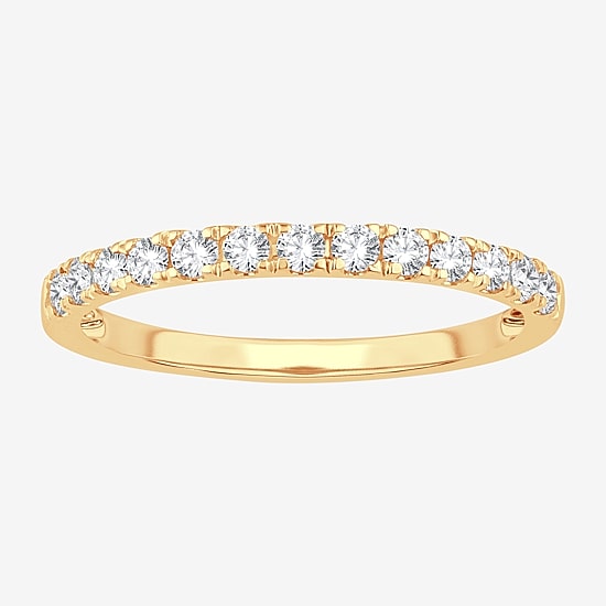 (H-I / Si1-Si2) Womens 1/3 CT. T.W. Lab Grown White Diamond 10K Gold Wedding Band