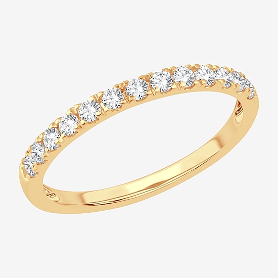 (H-I / Si1-Si2) Womens 1/3 CT. T.W. Lab Grown White Diamond 10K Gold Wedding Band